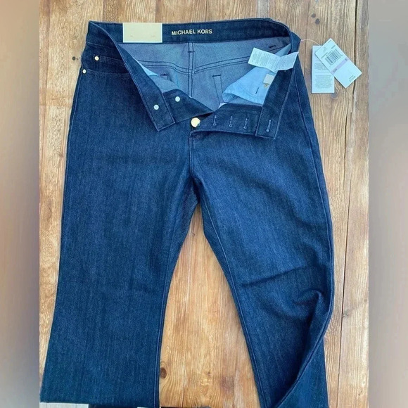 Michael Kors Women’s‎ Button Fly Selma Flare Indigo High-Waist Flare Jean Size 6 - Picture 4 of 11